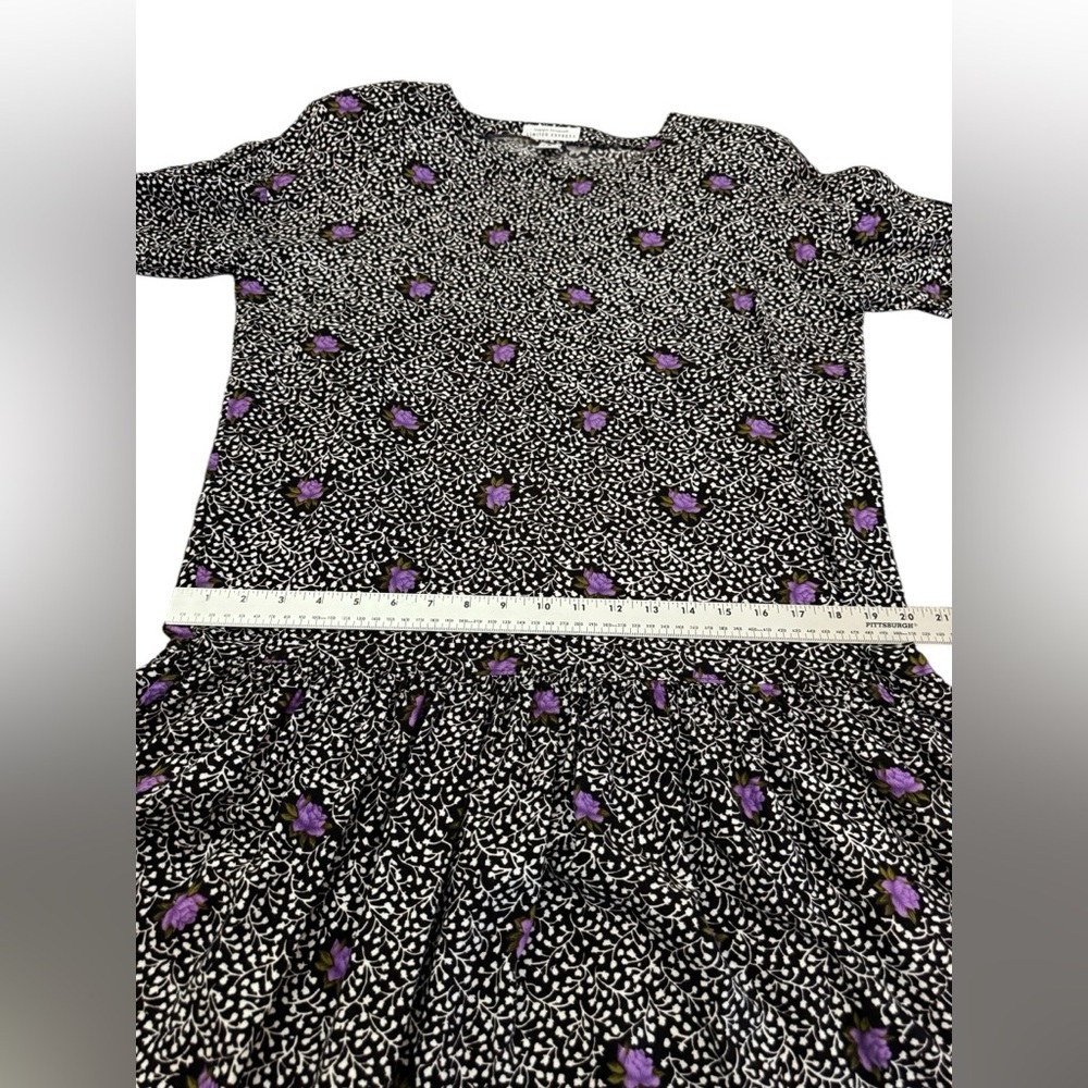 Compagnie Internationale Express Floral Drop Waist Dress Rayon Small - Picture 8 of 11